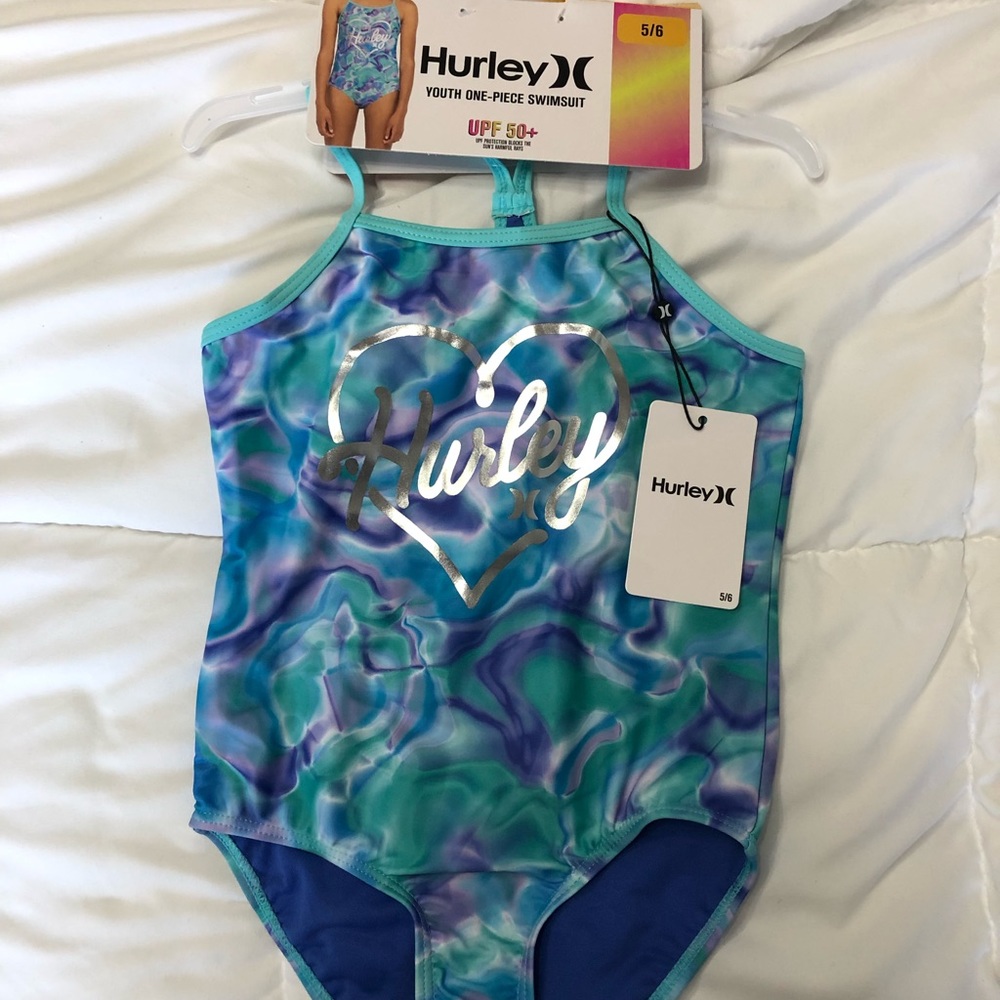 NWT, Hurley, Girls one piece swimsuit